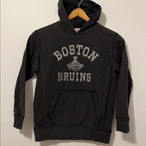 ‘47 Brand Boston Bruins NHL Hoodie Hooded Sweatshirt Cotton Youth Medium EUC